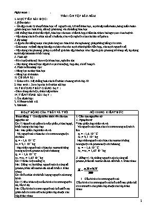 Bài giảng Hóa học 11 - Chương trình học kỳ I